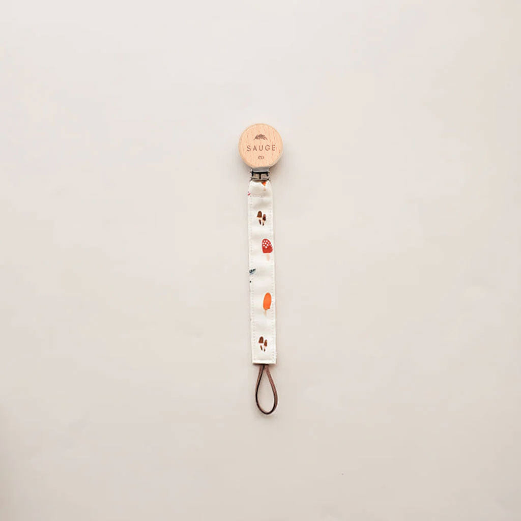 Pacifier clip | Linen - Cotton - Wood