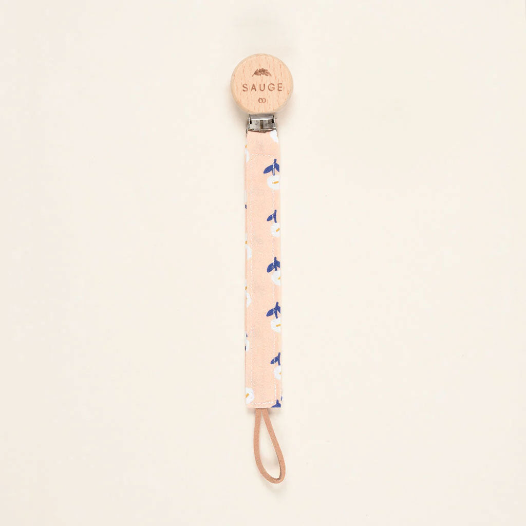 Pacifier clip | Linen - Cotton - Wood