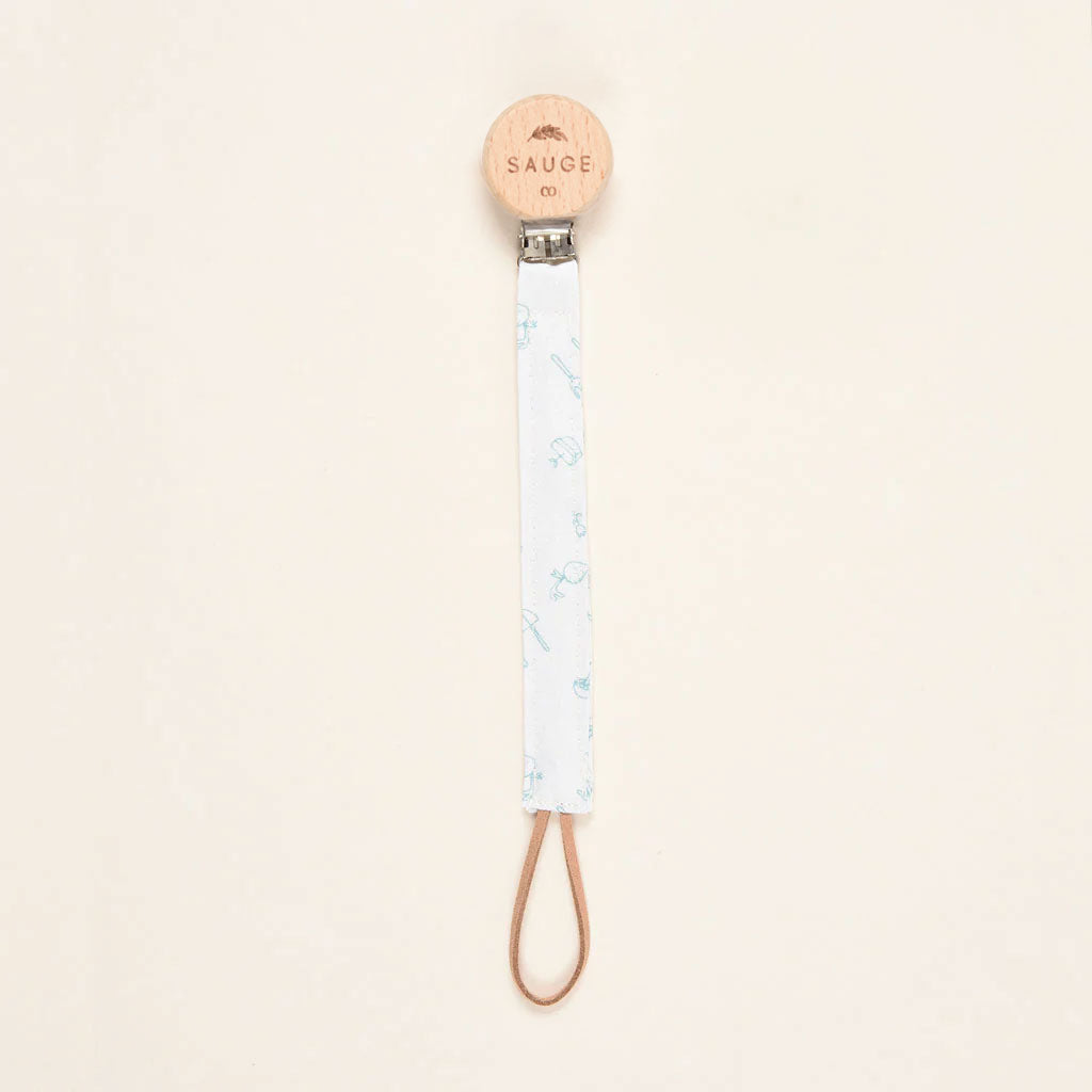 Pacifier clip | Linen - Cotton - Wood