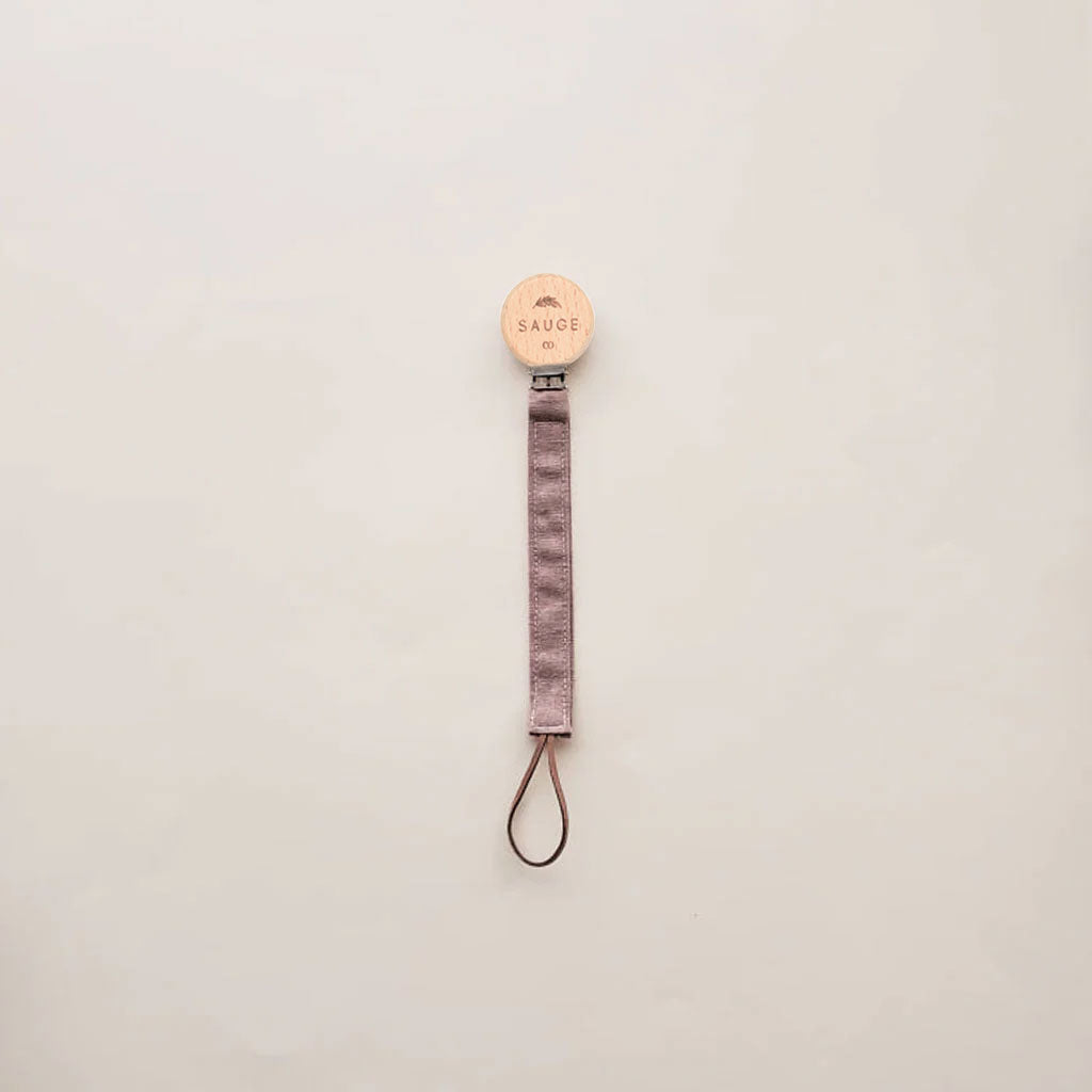 Pacifier clip | Linen - Cotton - Wood