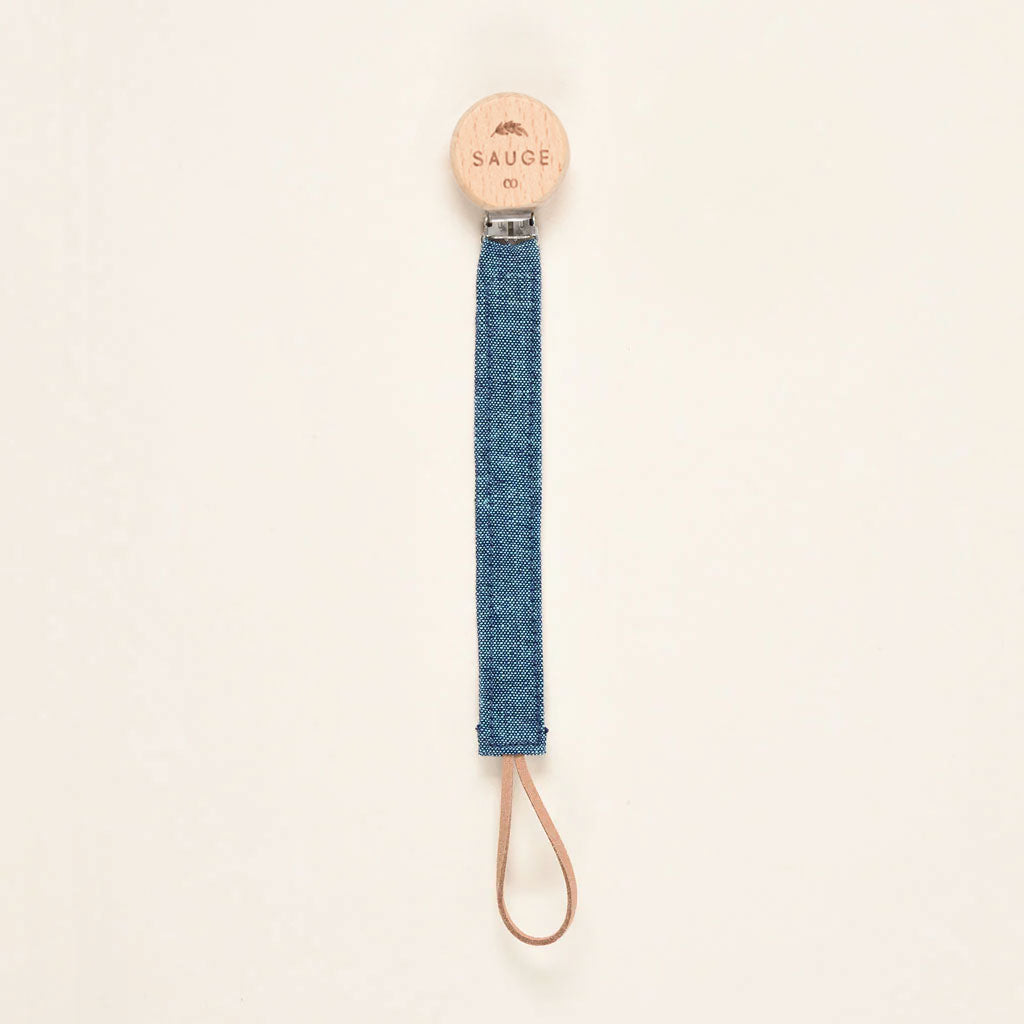 Pacifier clip | Linen - Cotton - Wood