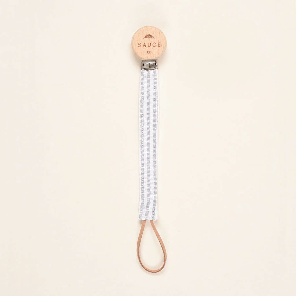 Pacifier clip | Linen - Cotton - Wood