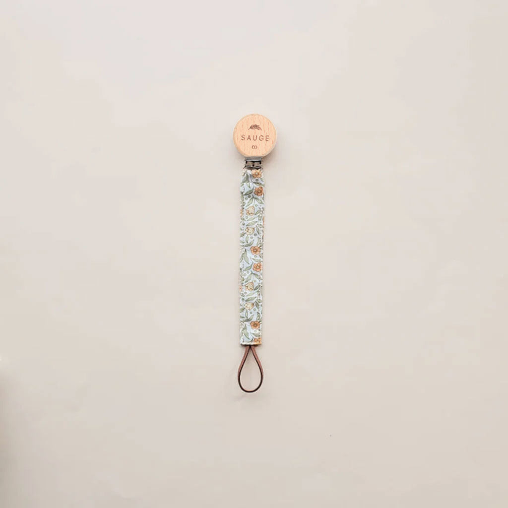 Pacifier clip | Linen - Cotton - Wood