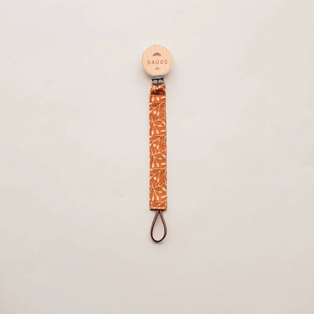 Pacifier clip | Linen - Cotton - Wood
