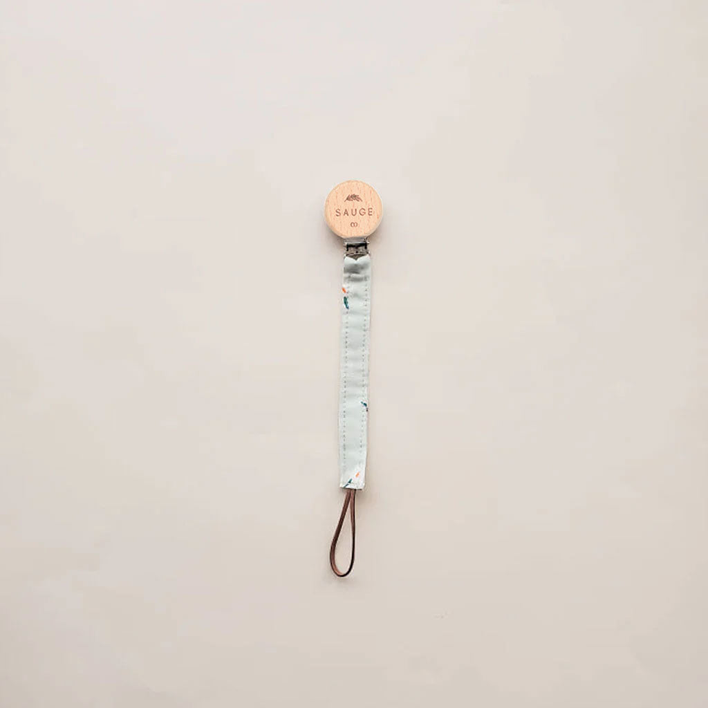 Pacifier clip | Linen - Cotton - Wood